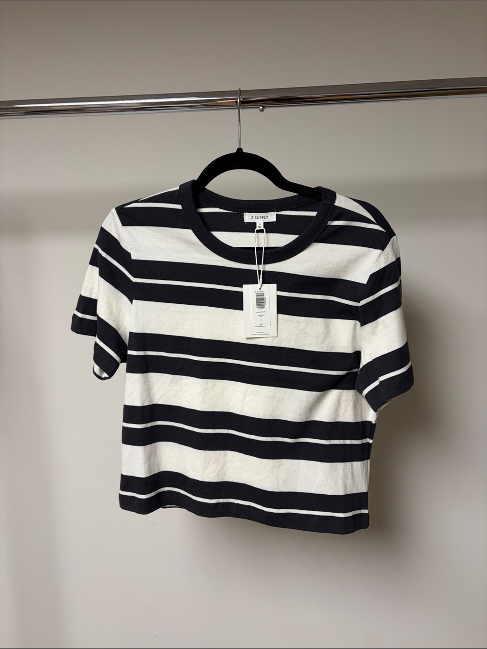 Z supply stellan stripe tee ash black
